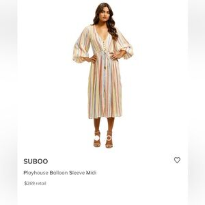 SUBOO Summer Dress - striped Small NEW with tags NWT
